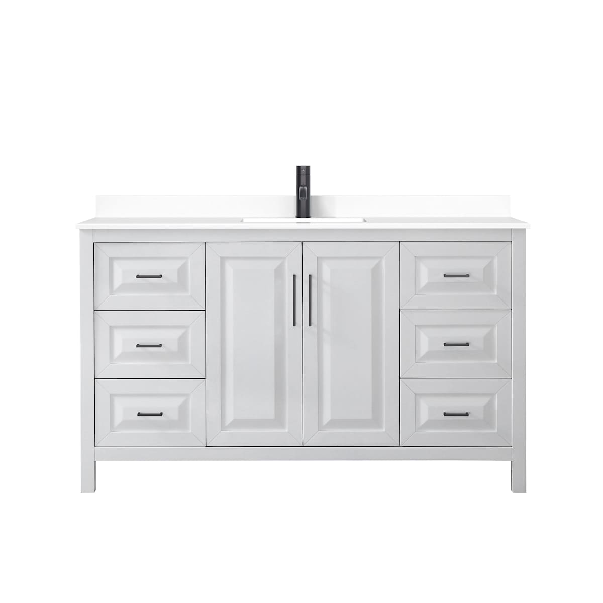 Daria 60" Free Standing Single Basin Vanity Set with Cabinet and Cultured Marble Vanity Top - image 12