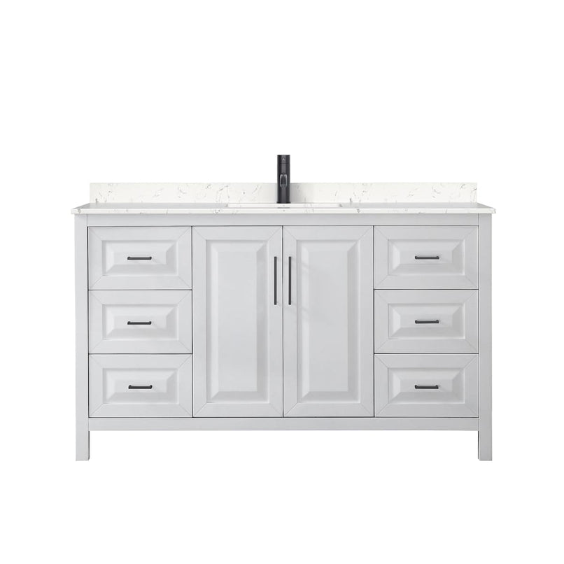 Daria 60" Free Standing Single Basin Vanity Set with Cabinet and Cultured Marble Vanity Top - image 13