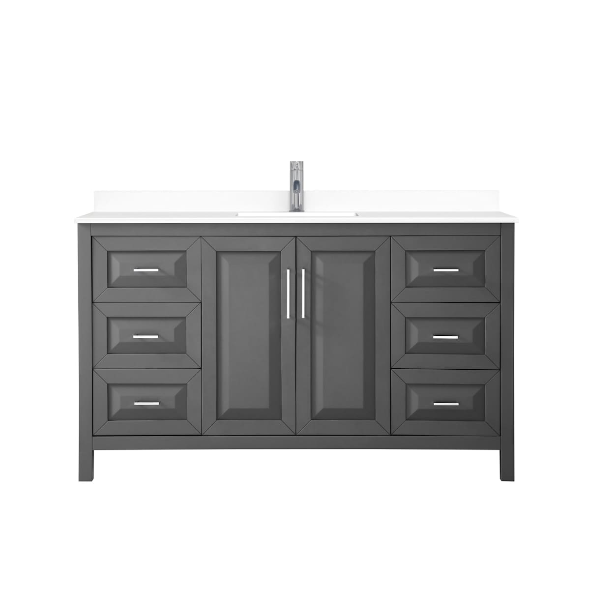 Daria 60" Free Standing Single Basin Vanity Set with Cabinet and Cultured Marble Vanity Top - image 14
