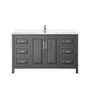Daria 60" Free Standing Single Basin Vanity Set with Cabinet and Cultured Marble Vanity Top - image 15