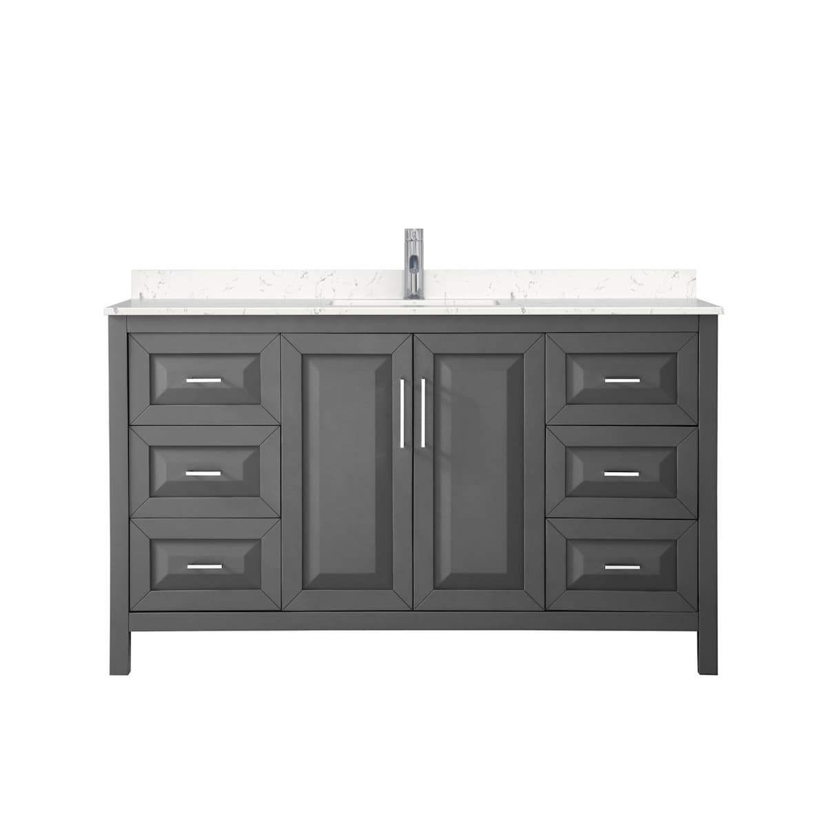 Daria 60" Free Standing Single Basin Vanity Set with Cabinet and Cultured Marble Vanity Top - image 15