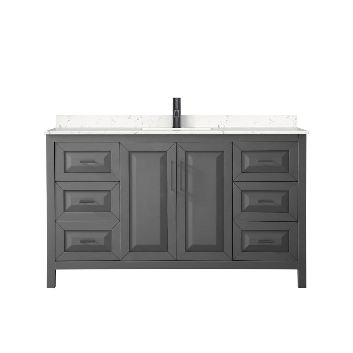 Daria 60" Free Standing Single Basin Vanity Set with Cabinet and Cultured Marble Vanity Top - image 17