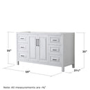 Daria 59" Single Free Standing Vanity Cabinet Only - Less Vanity Top - image 4