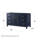 Daria 59" Single Free Standing Vanity Cabinet Only - Less Vanity Top - image 10
