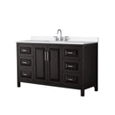 Daria 60" Free Standing Single Basin Vanity Set with Cabinet and Quartz Vanity Top - image 1