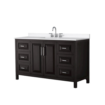 Daria 60" Free Standing Single Basin Vanity Set with Cabinet and Quartz Vanity Top - image 1