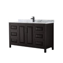 Daria 60" Free Standing Single Vanity Set with MDF Cabinet, Marble Vanity Top, and Undermount Sink - image 1
