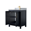 Daria 60" Free Standing Single Vanity Set with MDF Cabinet, Marble Vanity Top, Undermount Sink, and Framed Mirror - image 2
