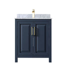 Daria 60" Free Standing Single Vanity Set with MDF Cabinet, Marble Vanity Top, Undermount Sink, and Framed Mirror - image 3