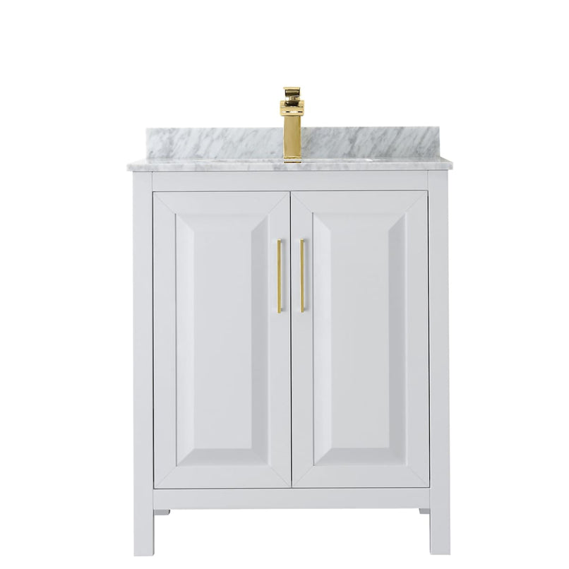 Daria 60" Free Standing Single Vanity Set with MDF Cabinet, Marble Vanity Top, Undermount Sink, and Framed Mirror - image 7