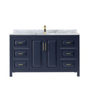Daria 60" Free Standing Single Vanity Set with MDF Cabinet, Marble Vanity Top, and Undermount Sink - image 3