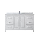 Daria 60" Free Standing Single Vanity Set with MDF Cabinet, Marble Vanity Top, and Undermount Sink - image 6