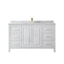 Daria 60" Free Standing Single Vanity Set with MDF Cabinet, Marble Vanity Top, and Undermount Sink - image 7