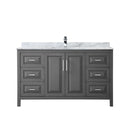 Daria 60" Free Standing Single Vanity Set with MDF Cabinet, Marble Vanity Top, and Undermount Sink - image 9