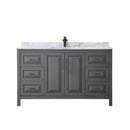 Daria 60" Free Standing Single Vanity Set with MDF Cabinet, Marble Vanity Top, and Undermount Sink - image 10
