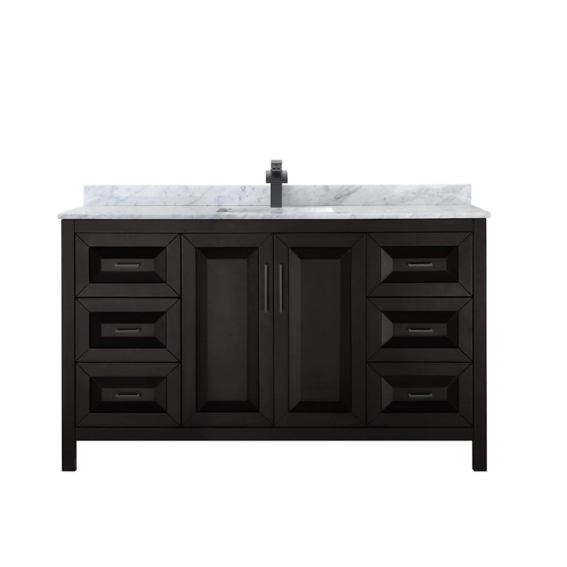 Daria 60" Free Standing Single Vanity Set with MDF Cabinet, Marble Vanity Top, and Undermount Sink - image 11