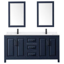 Daria 72" Free Standing Double Basin Vanity Set with Cabinet, Quartz Vanity Top, and Framed Mirror - image 8
