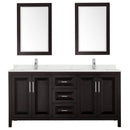 Daria 72" Free Standing Double Basin Vanity Set with Cabinet, Quartz Vanity Top, and Framed Mirror - image 9