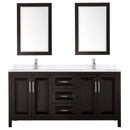 Daria 72" Free Standing Double Basin Vanity Set with Cabinet, Quartz Vanity Top, and Framed Mirror - image 11
