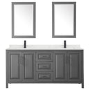 Daria 72" Free Standing Double Basin Vanity Set with Cabinet, Quartz Vanity Top, and Framed Mirror - image 12