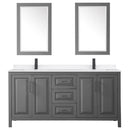 Daria 72" Free Standing Double Basin Vanity Set with Cabinet, Quartz Vanity Top, and Framed Mirror - image 14