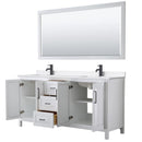 Daria 72" Free Standing Double Basin Vanity Set with Cabinet, Quartz Vanity Top, and Framed Mirror - image 7