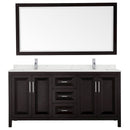 Daria 72" Free Standing Double Basin Vanity Set with Cabinet, Quartz Vanity Top, and Framed Mirror - image 11
