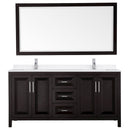 Daria 72" Free Standing Double Basin Vanity Set with Cabinet, Quartz Vanity Top, and Framed Mirror - image 13