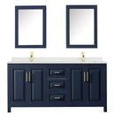 Daria 72" Free Standing Double Basin Vanity Set with Cabinet, Quartz Vanity Top, and Medicine Cabinet - image 9