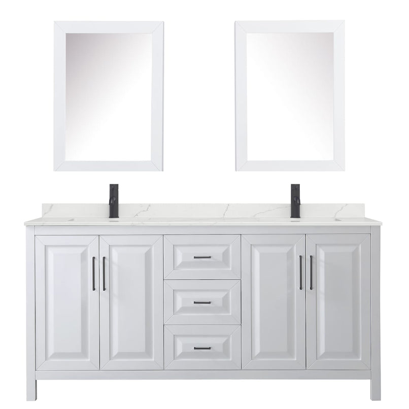 Daria 72" Free Standing Double Basin Vanity Set with Cabinet, Quartz Vanity Top, and Medicine Cabinet - image 17