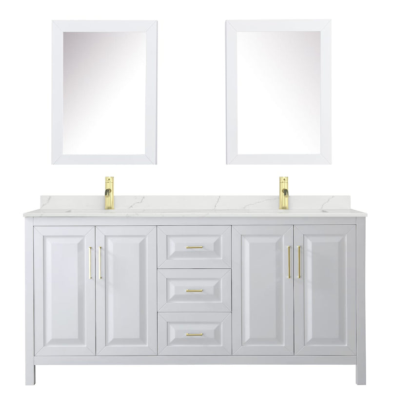 Daria 72" Free Standing Double Basin Vanity Set with Cabinet, Quartz Vanity Top, and Medicine Cabinet - image 20