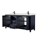 Daria 72" Free Standing Double Basin Vanity Set with Cabinet and Quartz Vanity Top - image 2