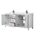 Daria 72" Free Standing Double Basin Vanity Set with Cabinet and Quartz Vanity Top - image 6