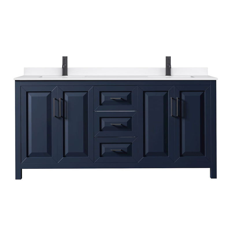 Daria 72" Free Standing Double Basin Vanity Set with Cabinet and Quartz Vanity Top - image 7