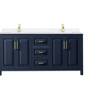 Daria 72" Free Standing Double Basin Vanity Set with Cabinet and Quartz Vanity Top - image 9