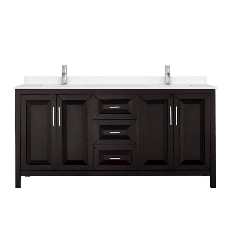 Daria 72" Free Standing Double Basin Vanity Set with Cabinet and Quartz Vanity Top - image 11