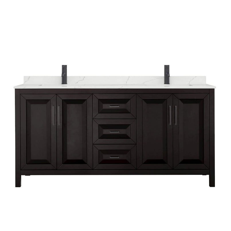 Daria 72" Free Standing Double Basin Vanity Set with Cabinet and Quartz Vanity Top - image 12