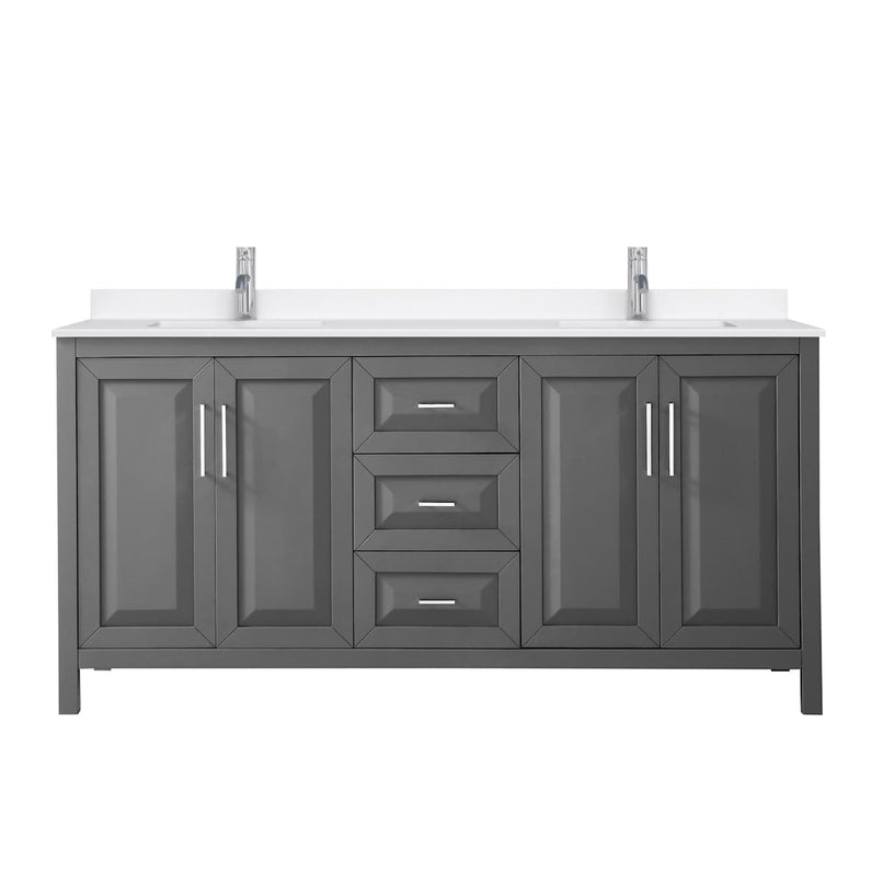 Daria 72" Free Standing Double Basin Vanity Set with Cabinet and Quartz Vanity Top - image 17