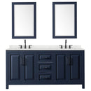 Daria 72" Free Standing Double Basin Vanity Set with Cabinet, Quartz Vanity Top, and Framed Mirror - image 3