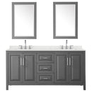 Daria 72" Free Standing Double Basin Vanity Set with Cabinet, Quartz Vanity Top, and Framed Mirror - image 16