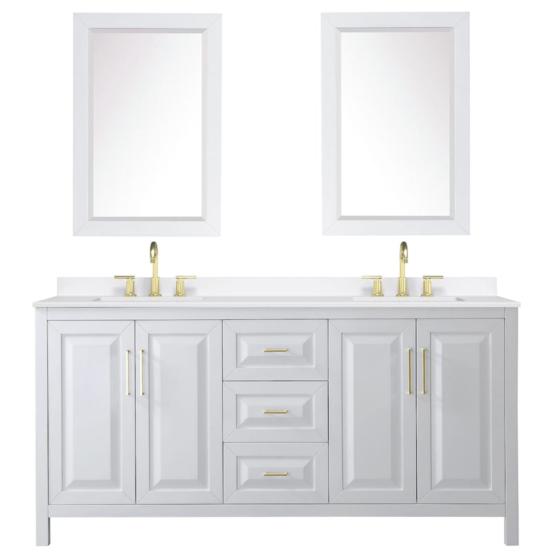 Daria 72" Free Standing Double Basin Vanity Set with Cabinet, Quartz Vanity Top, and Framed Mirror - image 21