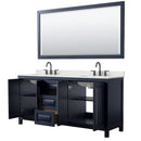 Daria 72" Free Standing Double Basin Vanity Set with Cabinet, Quartz Vanity Top, and Framed Mirror - image 2