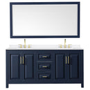 Daria 72" Free Standing Double Basin Vanity Set with Cabinet, Quartz Vanity Top, and Framed Mirror - image 10