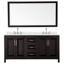 Daria 72" Free Standing Double Basin Vanity Set with Cabinet, Quartz Vanity Top, and Framed Mirror - image 11