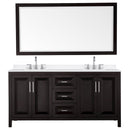 Daria 72" Free Standing Double Basin Vanity Set with Cabinet, Quartz Vanity Top, and Framed Mirror - image 13