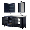 Daria 72" Free Standing Double Basin Vanity Set with Cabinet, Quartz Vanity Top, and Medicine Cabinet - image 2