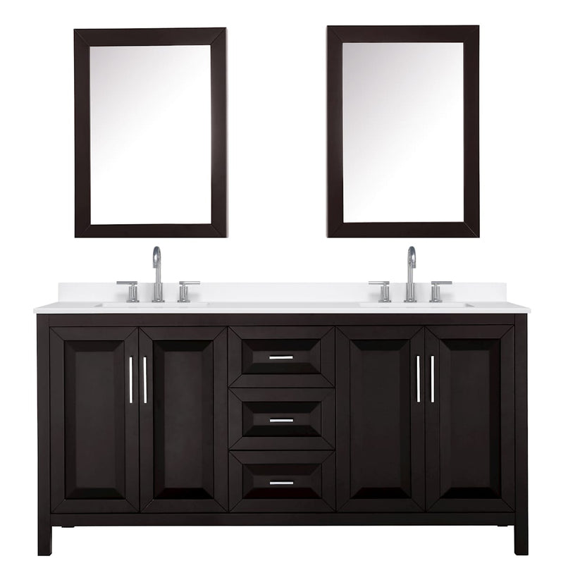 Daria 72" Free Standing Double Basin Vanity Set with Cabinet, Quartz Vanity Top, and Medicine Cabinet - image 13