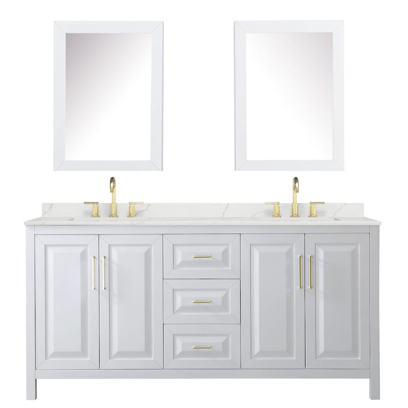 Daria 72" Free Standing Double Basin Vanity Set with Cabinet, Quartz Vanity Top, and Medicine Cabinet - image 20