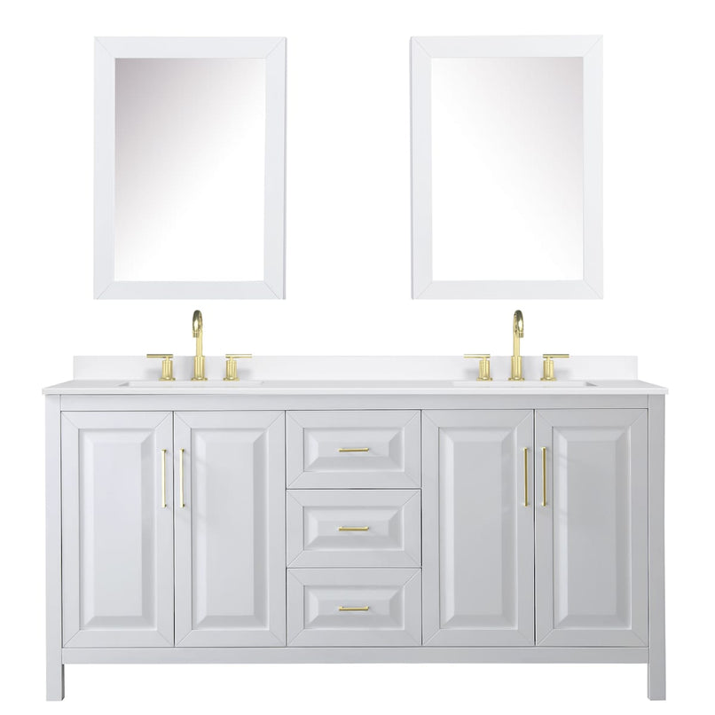 Daria 72" Free Standing Double Basin Vanity Set with Cabinet, Quartz Vanity Top, and Medicine Cabinet - image 21
