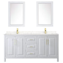 Daria 72" Free Standing Double Basin Vanity Set with Cabinet, Cultured Marble Vanity Top, and Framed Mirror - image 3